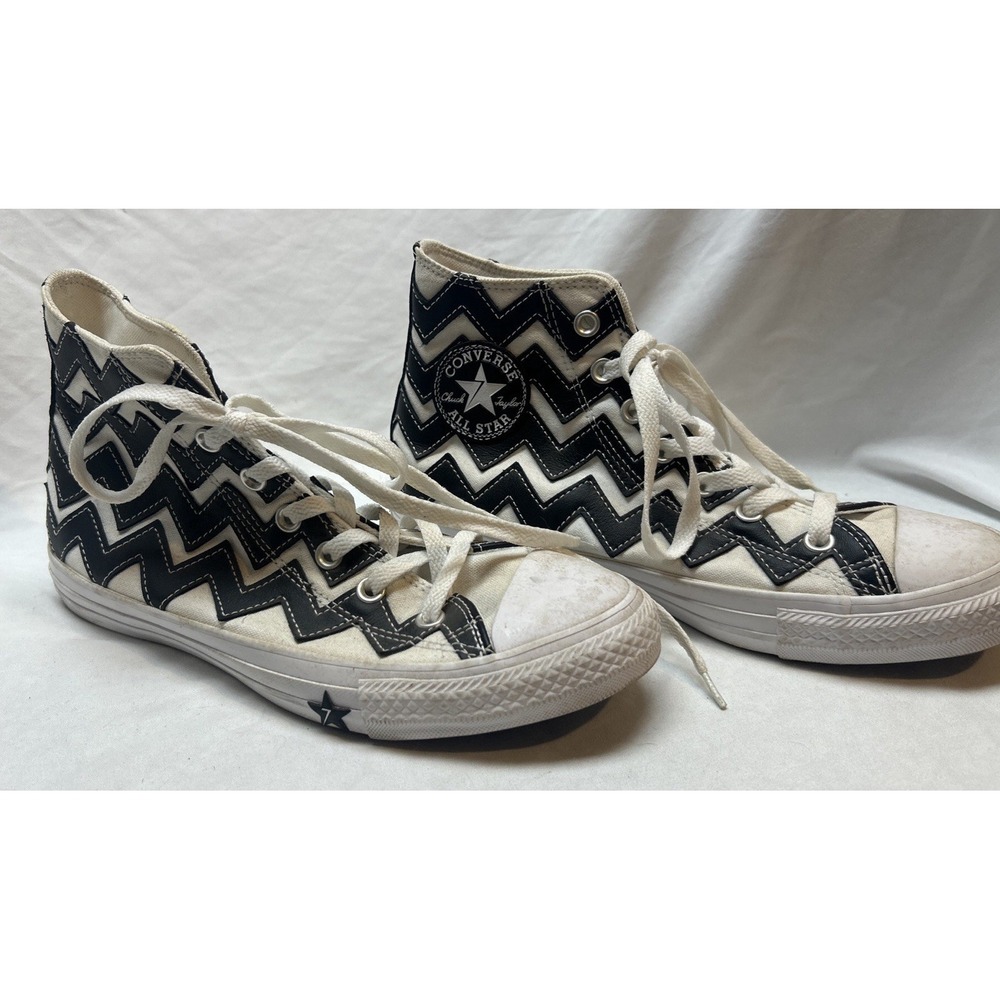 Converse Chuck Taylor AS Mission-V High Women's Sz 10 Black White Zig Zag Shoes